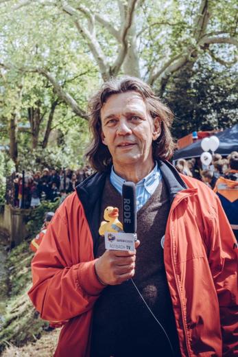 Live-Interview am Streckenrand